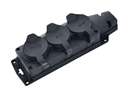Tomada BP-3 - Tomada preta em borracha 3 SHUCKO 16A IP54