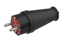 Ficha BP-1 - Ficha macho Preta de borracha 16A IP44