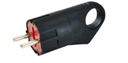 Ficha BP-2 - Ficha macho Preta de borracha com pega 16A IP44