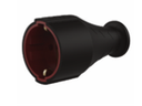 Ficha BP-3 - Ficha fêmea Preta de borracha 16A IP44