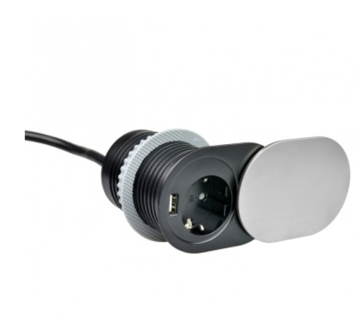 [SLIDEBOX-1G1U-DE-01] SLIDEBOX, 1xSchuko 1xUSB