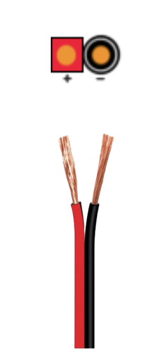 [FVD-WIR9015] 9015 Fio Coluna Preto/Vermelho 2x4.00 (100 metros)