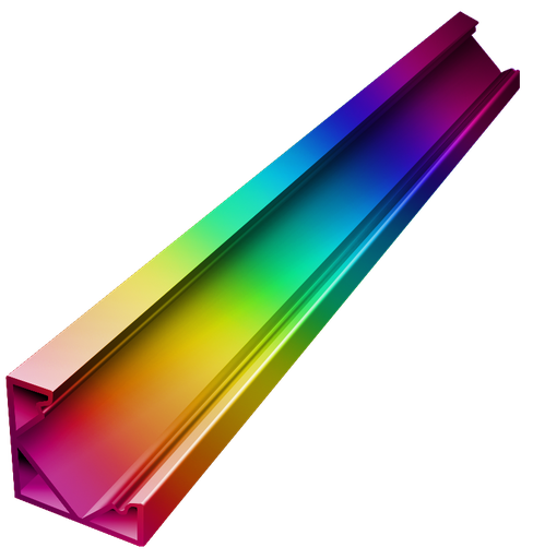 [COR001-RAL] COR001-RAL - Perfil Alumínio Canto 2M RAL