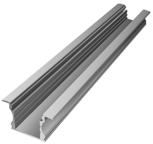 [IN002-A] IN002-A - Perfil Alumínio Encastrar 2M Anod. Cinzento