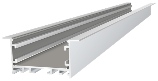 [IN006-W] IN006-W - Perfil Alumínio Encastrar 2M Lacado Branco