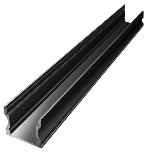 [OUT002-B] OUT002-B - Perfil Alumínio Saliente 2M Lacado Preto