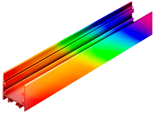 [OUT007-RAL] OUT007-RAL - Perfil Alumínio Saliente 2M RAL