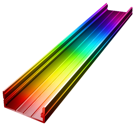 [OUT003-RAL] OUT003-RAL - Perfil Alumínio Saliente 2M RAL