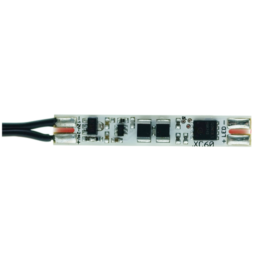 [WYL-XC-60-NI-02W] INTERRUPTOR XC60 12V/24DC/5A c/ FIO PRETO DE 2M, para perfil, C/ LED azul
