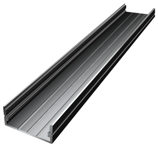 [OUT003-B] OUT003-B - Perfil Alumínio Saliente 2M Lacado Preto