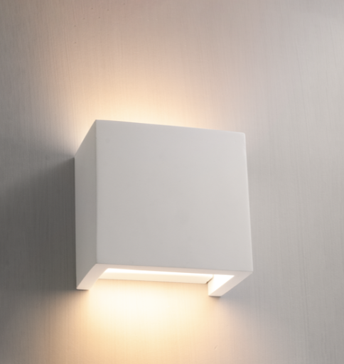 [JESSY-AP125] APPLIQUE IN GESSO JESSY 125x125x75- G9- IP20- Color Box