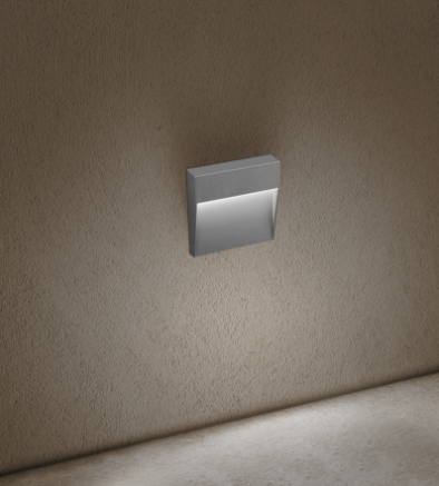 [PEOGS-041040] SEGNAPASSO LED PASEO QUADRATO GRIGIO 4W- 4000K- 450 Lm- IP54- Color Box