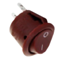 [INT-0/1-CA] Interruptor manual com função ON/OFF 12VDC / 230V AC 6A - Castanho